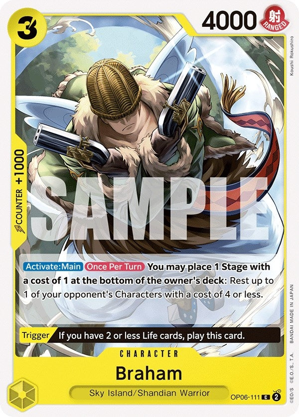 Image for Braham (Wings of the Captain) (OP06-111) - One Piece Card Game