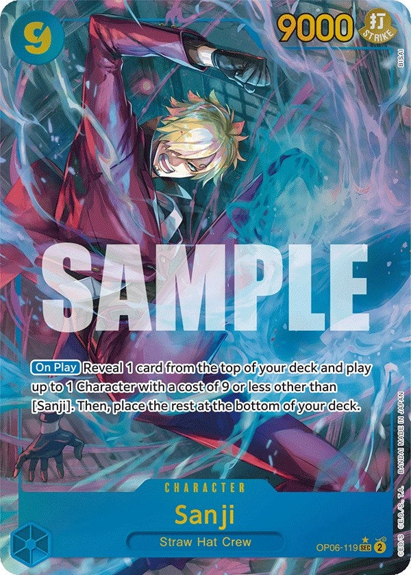 Image for Sanji (Alternate Art) (Wings of the Captain) (OP06-119) - One Piece Card Game