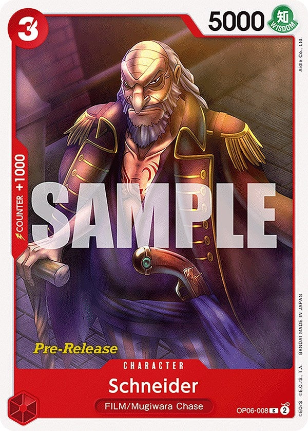 Image for Schneider (Wings of the Captain Pre-Release Cards) (OP06-008) - One Piece Card Game