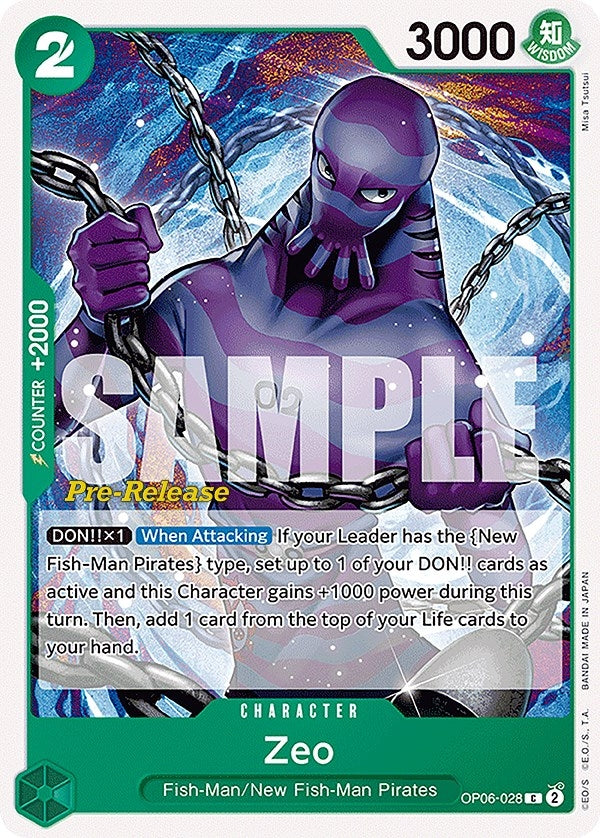 Image for Zeo (Wings of the Captain Pre-Release Cards) (OP06-028) - One Piece Card Game