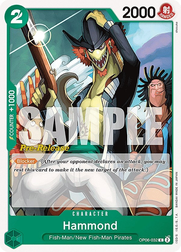 Image for Hammond (Wings of the Captain Pre-Release Cards) (OP06-032) - One Piece Card Game