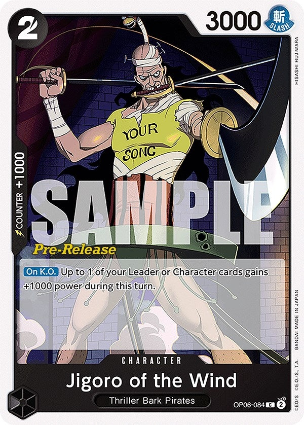 Image for Jigoro of the Wind (Wings of the Captain Pre-Release Cards) (OP06-084) - One Piece Card Game