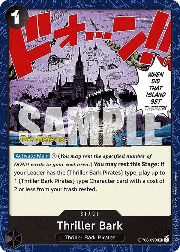Image for Thriller Bark (Wings of the Captain Pre-Release Cards) (OP06-098) - One Piece Card Game
