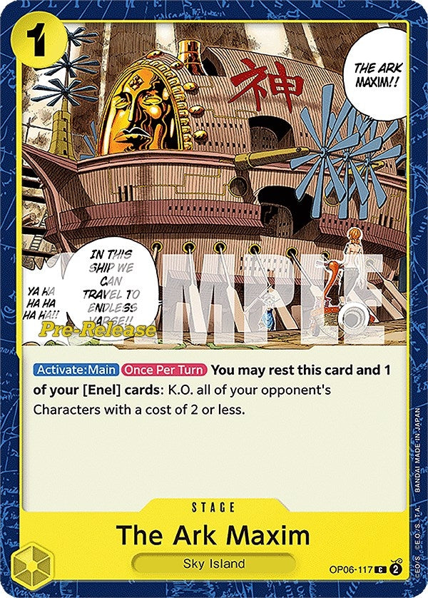 Image for The Ark Maxim (Wings of the Captain Pre-Release Cards) (OP06-117) - One Piece Card Game
