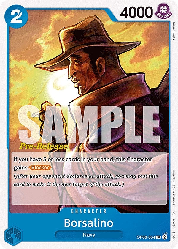 Image for Borsalino (Wings of the Captain Pre-Release Cards) (OP06-054) - One Piece Card Game