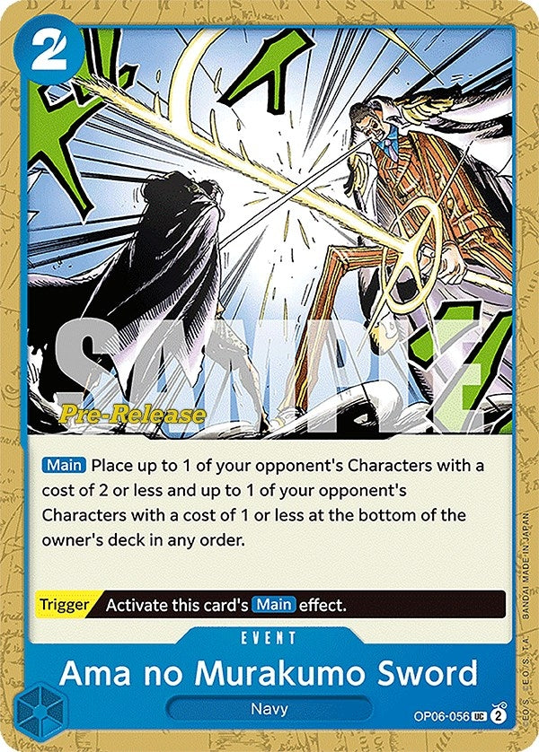 Image for Ama no Murakumo Sword (Wings of the Captain Pre-Release Cards) (OP06-056) - One Piece Card Game