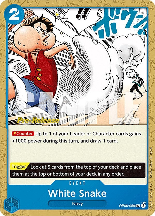 Image for White Snake (Wings of the Captain Pre-Release Cards) (OP06-059) - One Piece Card Game