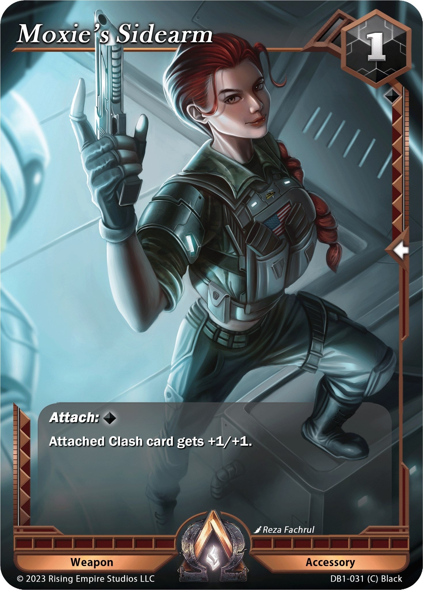 Image for Moxie's Sidearm (Year of the Dragon) (DB1-031) - Alpha Clash