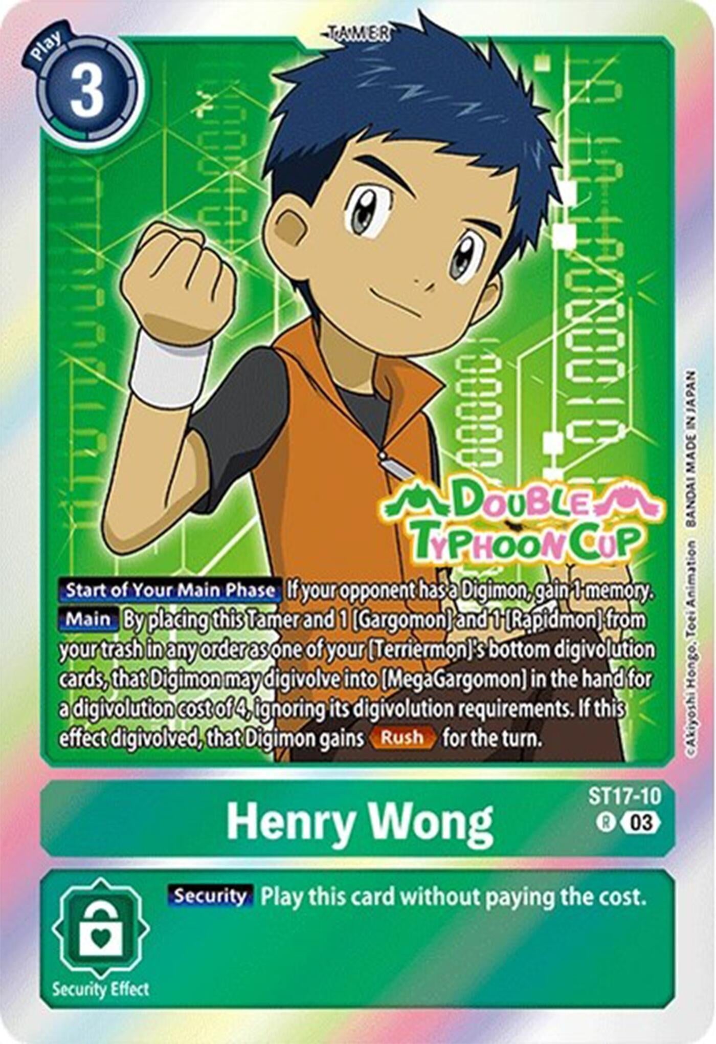 Image for Henry Wong (ST17_PR) (ST17-10 R) - Digimon Card Game
