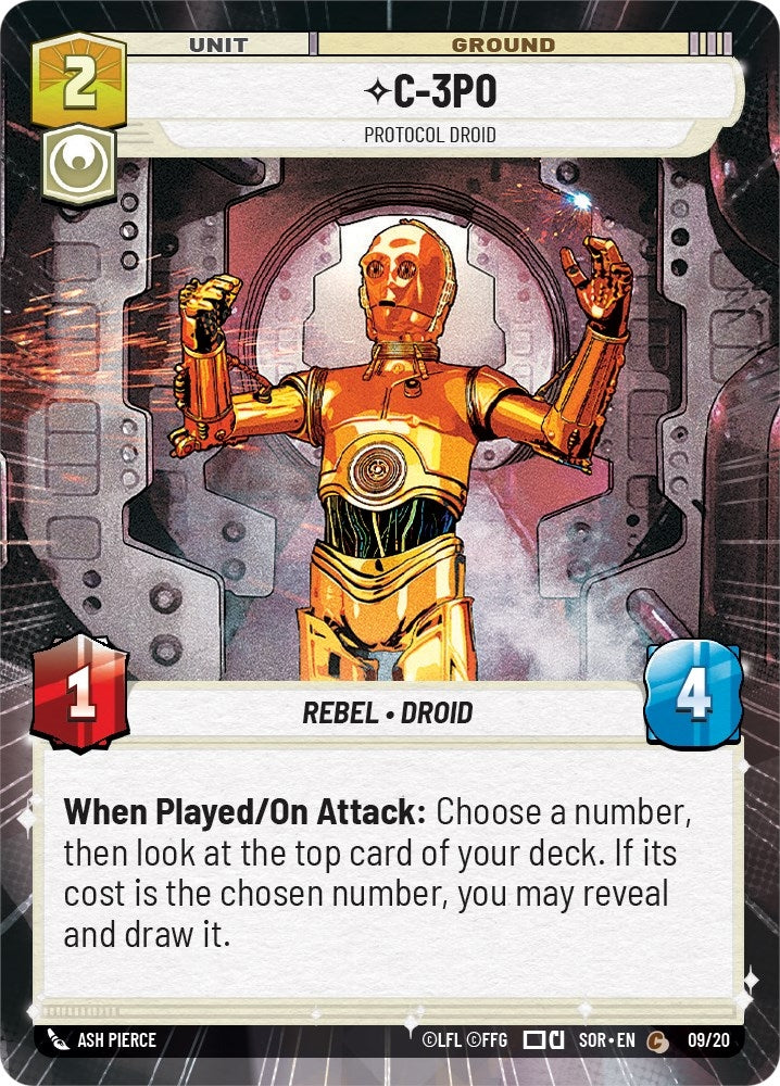 Image for C-3PO - Protocol Droid (Hyperspace) (Spark of Rebellion: Weekly Play Promos) (09/20) - Star Wars: Unlimited
