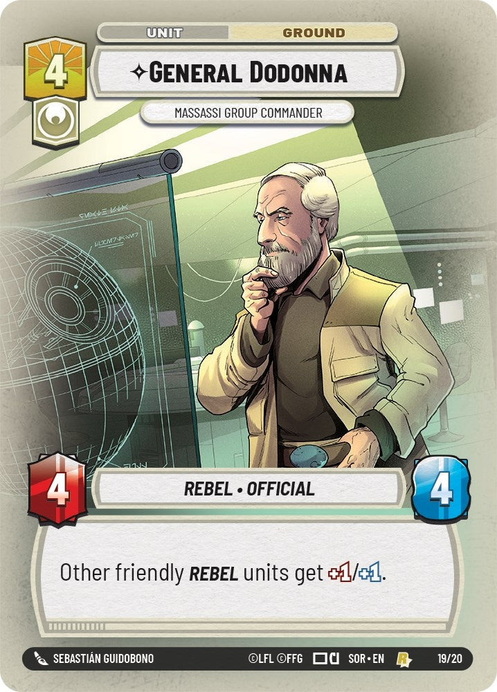Image for General Dodonna - Massassi Group Commander (Spark of Rebellion: Weekly Play Promos) (19/20) - Star Wars: Unlimited
