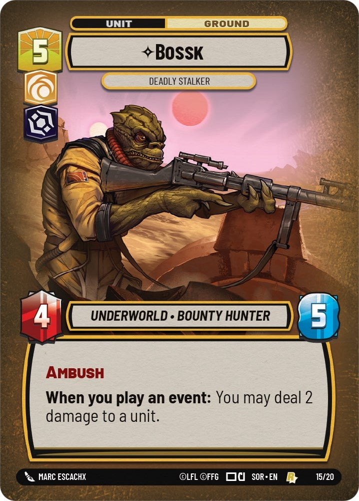 Image for Bossk - Deadly Stalker (Spark of Rebellion: Weekly Play Promos) (15/20) - Star Wars: Unlimited