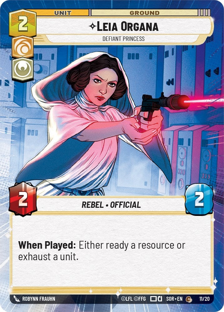 Image for Leia Organa - Defiant Princess (Hyperspace) (Spark of Rebellion: Weekly Play Promos) (11/20) - Star Wars: Unlimited