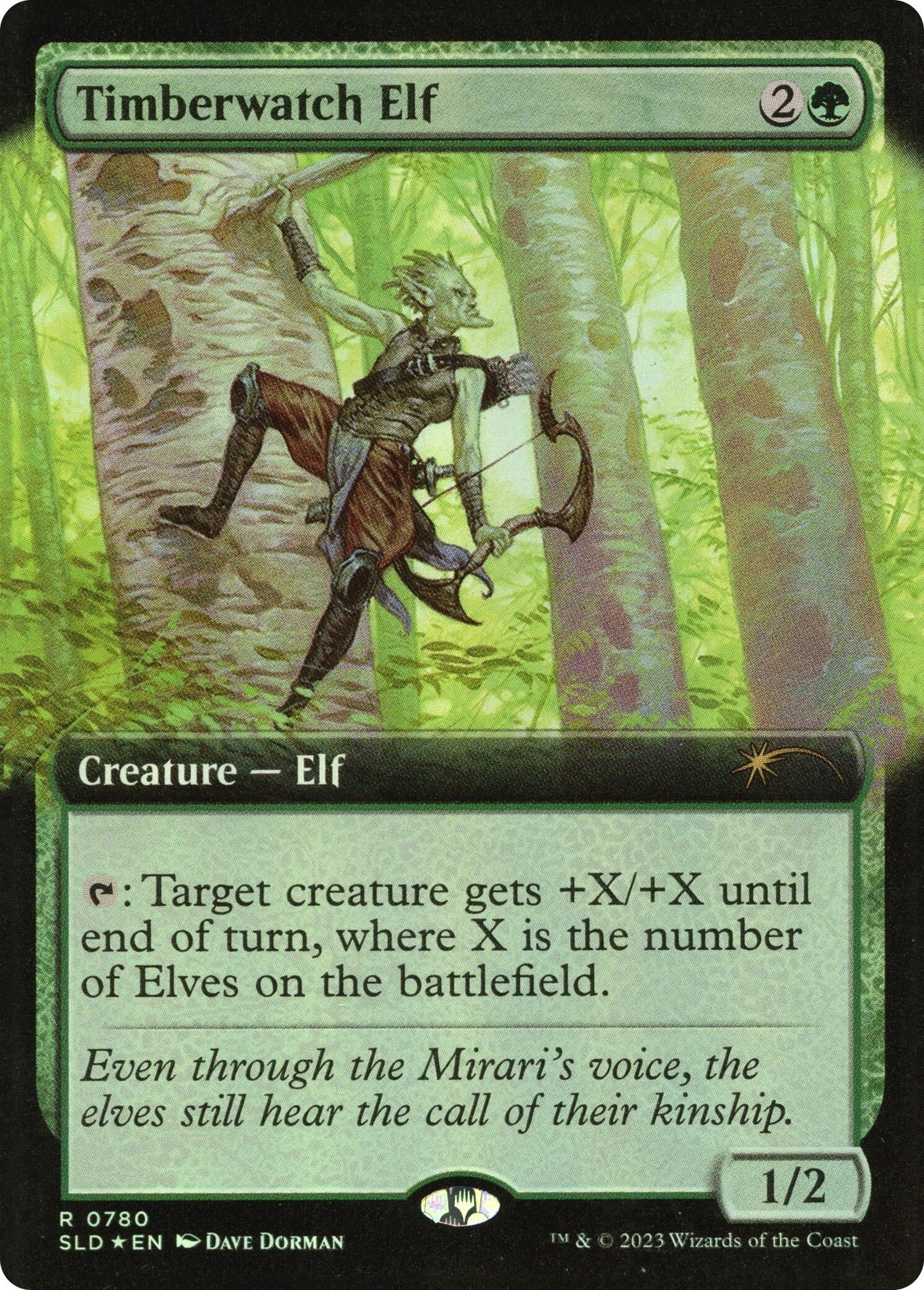 Image for Timberwatch Elf (Extended Art) (Secret Lair Drop Series) (780) - Magic: The Gathering