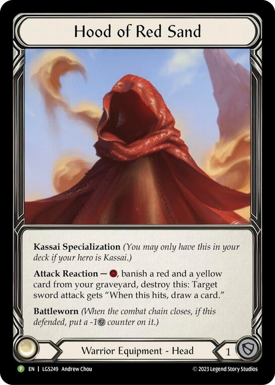 Image for Hood of Red Sand - LGS249 (Flesh and Blood: Promo Cards) (LGS249) - Flesh and Blood TCG