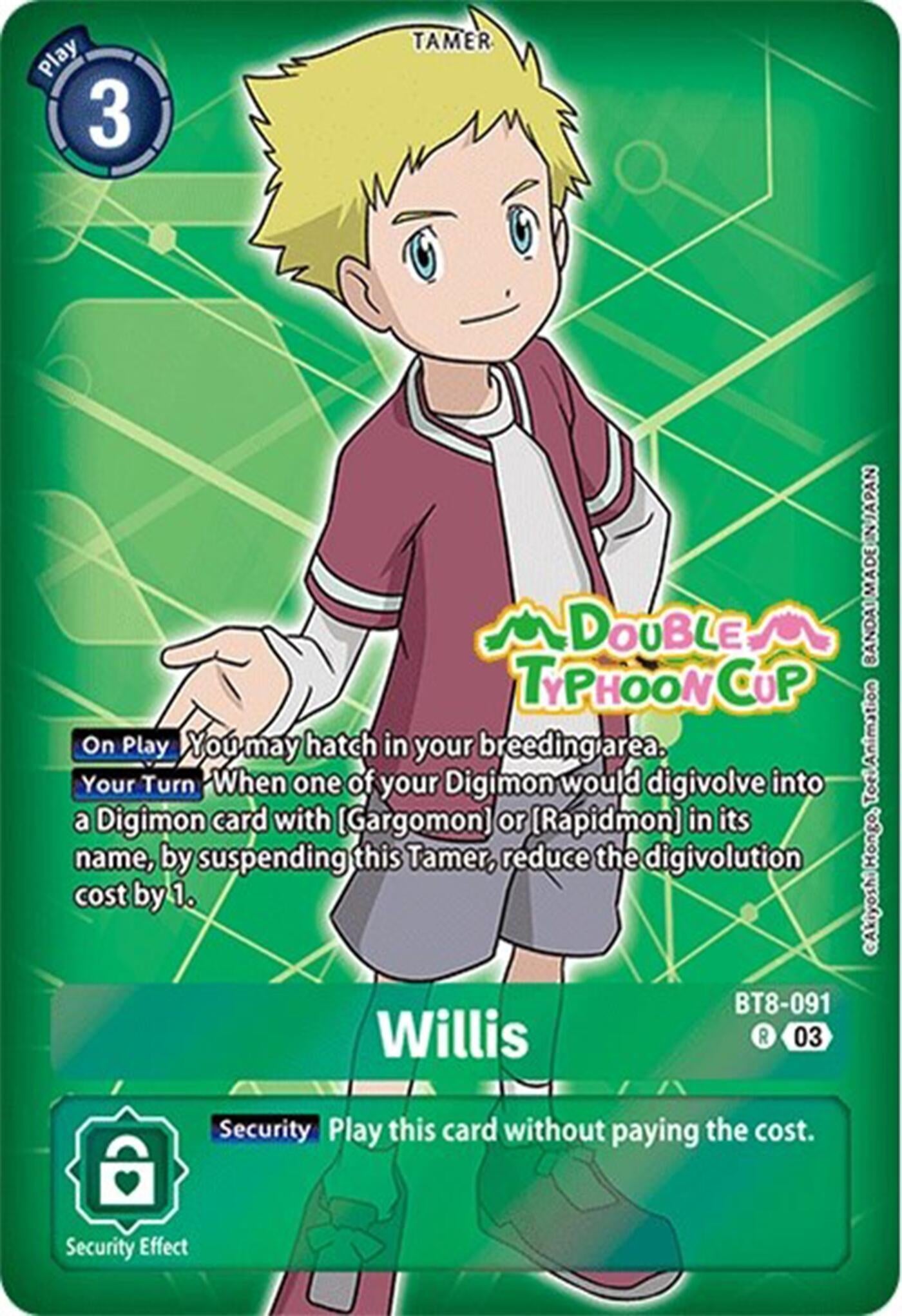 Image for Willis (Reprint) (ST17_PR) (BT8-091 R) - Digimon Card Game