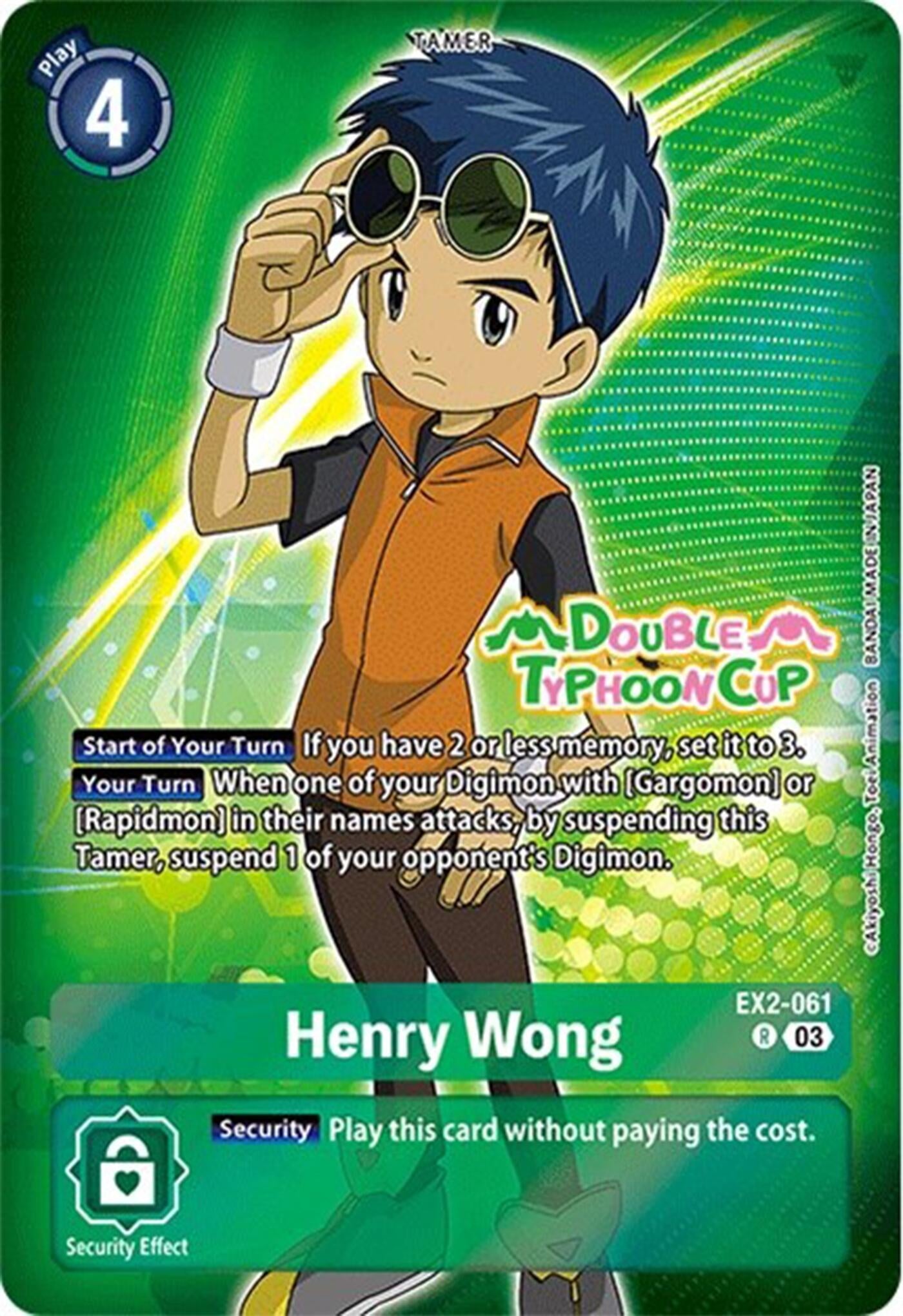 Image for Henry Wong (Reprint) (ST17_PR) (EX2-061 R) - Digimon Card Game