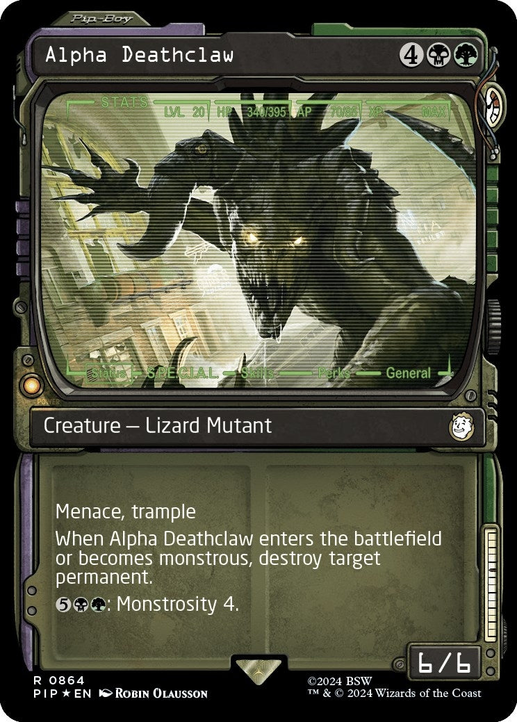 Image for Alpha Deathclaw (Showcase) (Surge Foil) (Universes Beyond: Fallout) (864) - Magic: The Gathering