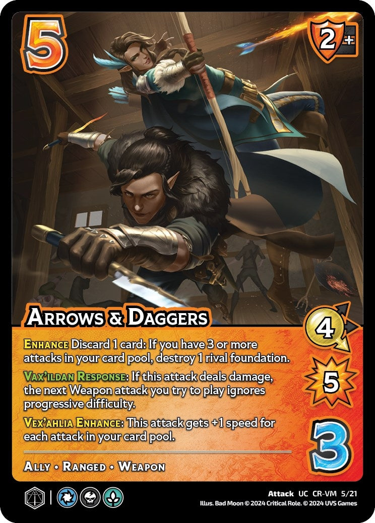 Image for Arrows & Daggers (Challenger Series: Vox Machina and Mighty Nein) (CR-VM 5/21) - UniVersus