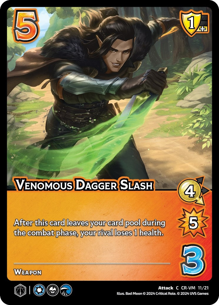 Image for Venomous Dagger Slash (Challenger Series: Vox Machina and Mighty Nein) (CR-VM 11/21) - UniVersus