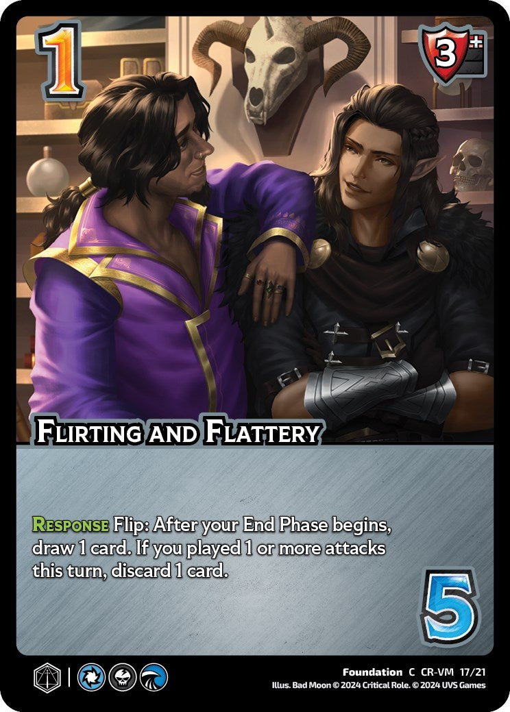 Image for Flirting and Flattery (Challenger Series: Vox Machina and Mighty Nein) (CR-VM 17/21) - UniVersus