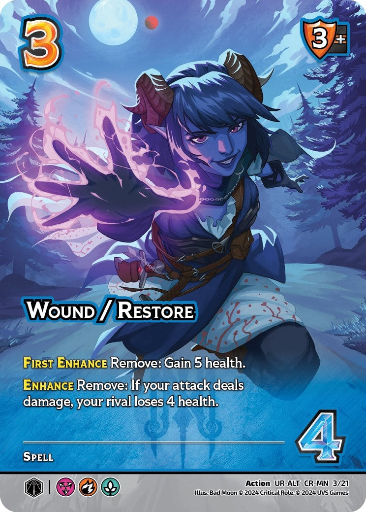 Image for Wound / Restore (Alternate Art) (Challenger Series: Vox Machina and Mighty Nein) (CR-MN 3/21) - UniVersus