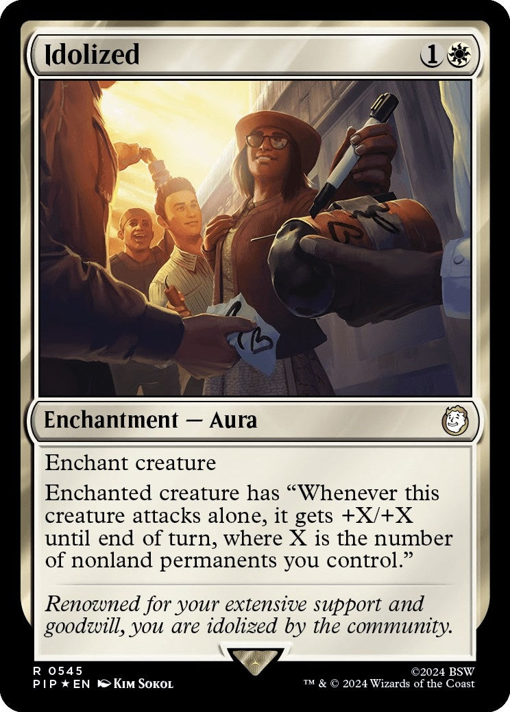 Image for Idolized (Surge Foil) (Universes Beyond: Fallout) (545) - Magic: The Gathering