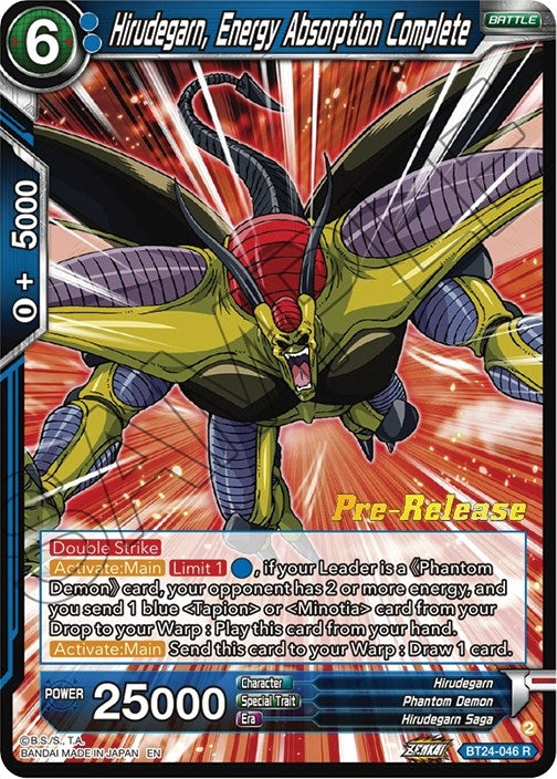 Image for Hirudegarn, Energy Absorption Complete (Beyond Generations Pre-Release Cards) (BT24-046) - Dragon Ball Super: Masters
