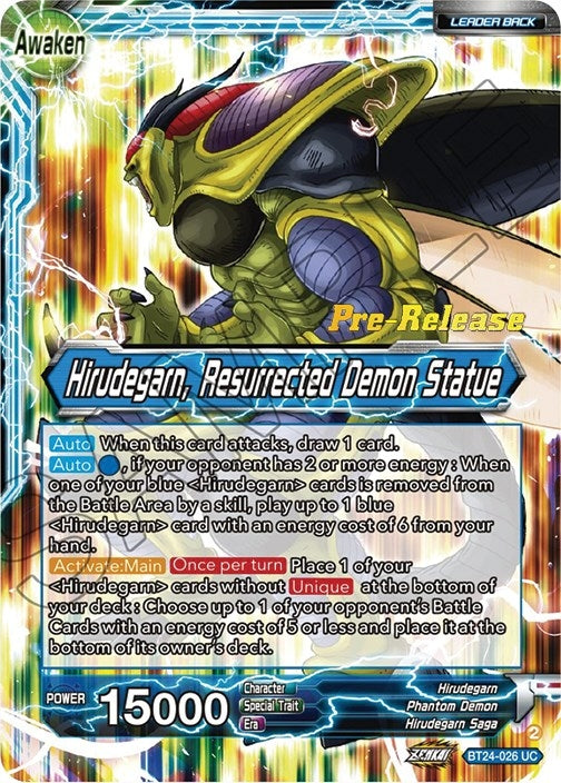 Image for Hirudegarn // Hirudegarn, Resurrected Demon Statue (Beyond Generations Pre-Release Cards) (BT24-026) - Dragon Ball Super: Masters