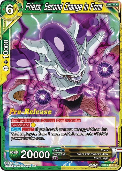Image for Frieza, Second Change in Form (Beyond Generations Pre-Release Cards) (BT24-136) - Dragon Ball Super: Masters