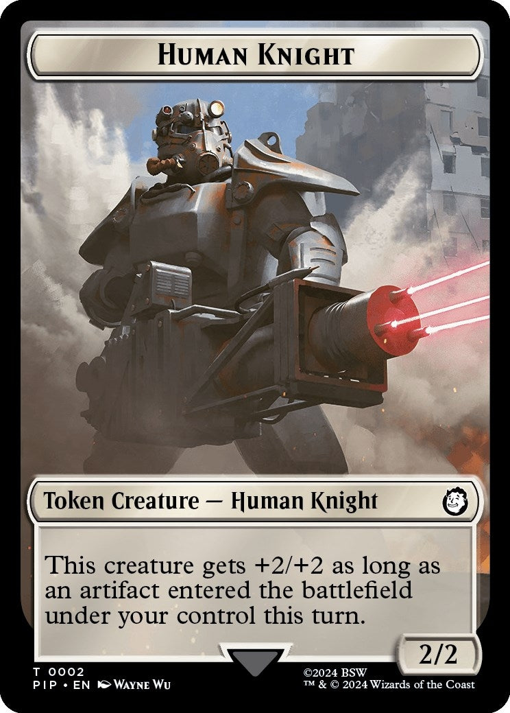 Image for Human Knight // Copy Double-Sided Token (Universes Beyond: Fallout) (2 // 1) - Magic: The Gathering