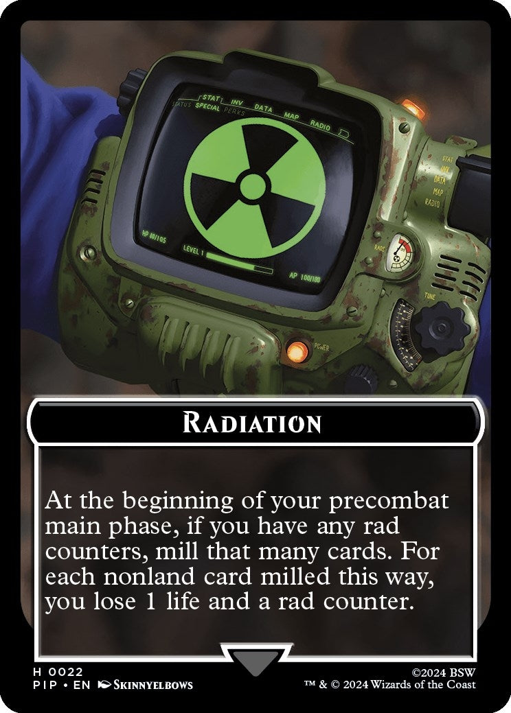 Image for Radiation // Soldier (0010) Double-Sided Token (Universes Beyond: Fallout) (22 // 10) - Magic: The Gathering