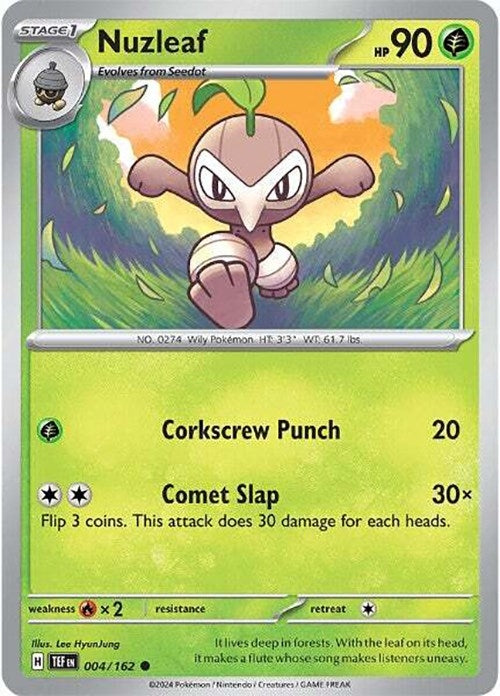 Image for Nuzleaf (SV05: Temporal Forces) (004/162) - Pokemon