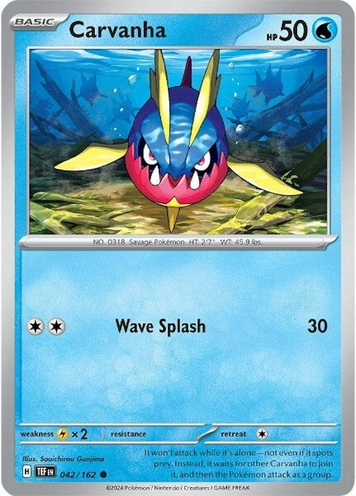 Image for Carvanha (SV05: Temporal Forces) (042/162) - Pokemon