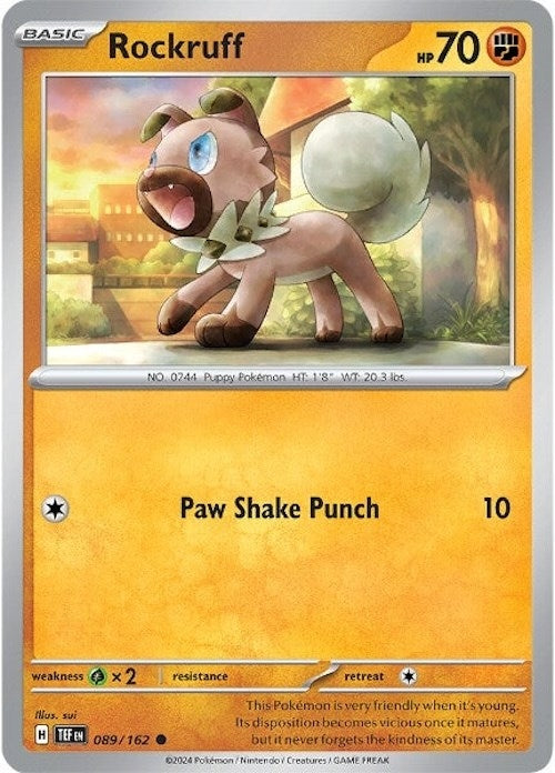 Image for Rockruff (SV05: Temporal Forces) (089/162) - Pokemon