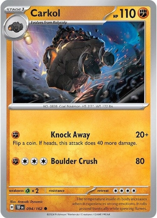 Image for Carkol (SV05: Temporal Forces) (094/162) - Pokemon