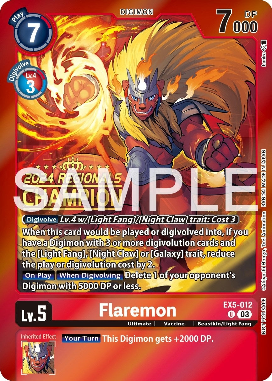 Image for Flaremon (2024 Regionals Champion) (EX05) (5012)