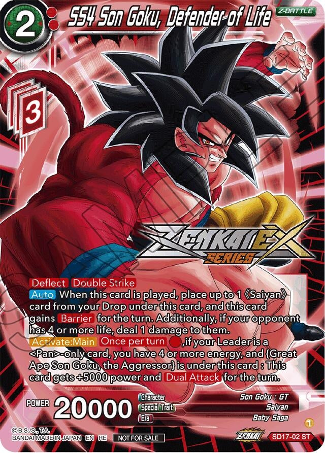 Image for SS4 Son Goku, Defender of Life  (Event Pack 14) (Promotion Cards) (SD17-02) - Dragon Ball Super: Masters
