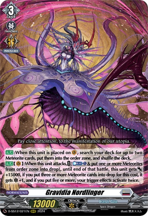 Image for Gravidia Nordlinger (D-SS12: Triple Drive Booster) (D-SS12/021EN) - Cardfight Vanguard