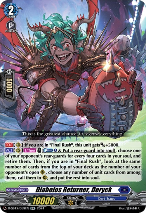 Image for Diabolos Returner, Deryck (D-SS12: Triple Drive Booster) (D-SS12/059EN) - Cardfight Vanguard