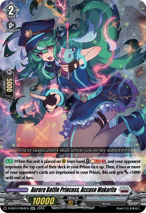 Image for Aurora Battle Princess, Accuse Makarite (D-SS12: Triple Drive Booster) (D-SS12/064EN) - Cardfight Vanguard
