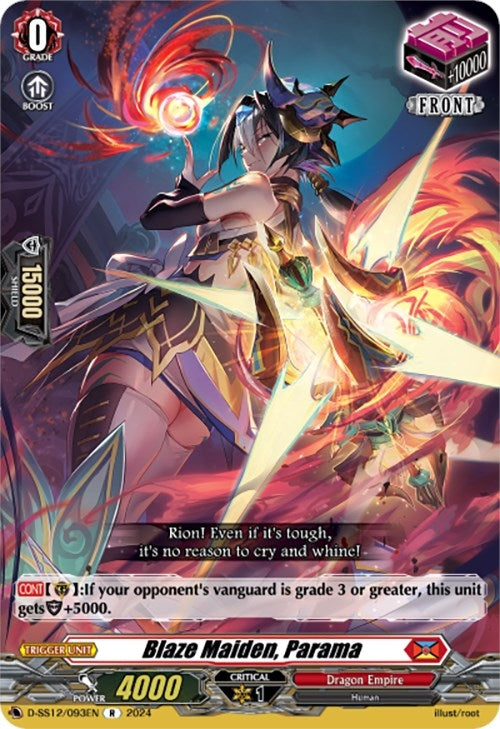 Image for Blaze Maiden, Parama (D-SS12: Triple Drive Booster) (D-SS12/093EN) - Cardfight Vanguard