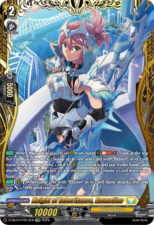 Image for Knight of Inheritance, Emmeline (FFR) (D-SS12: Triple Drive Booster) (D-SS12/FFR13EN) - Cardfight Vanguard
