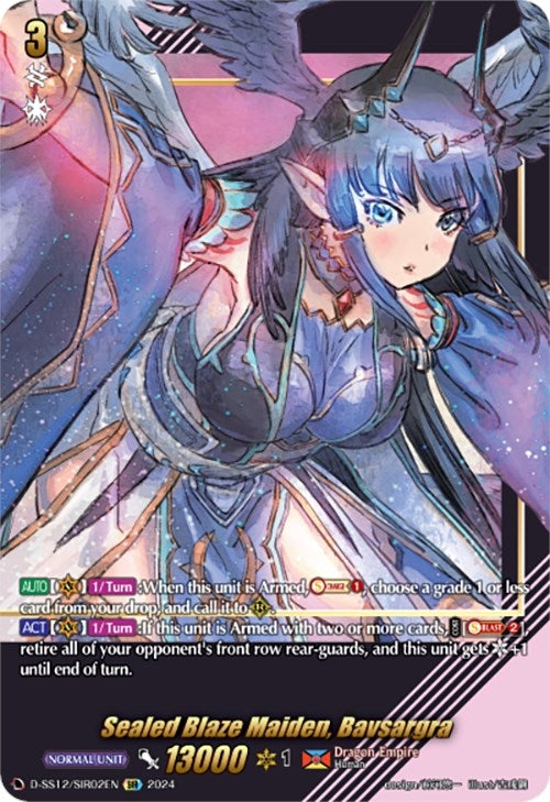 Image for Sealed Blaze Maiden, Bavsargra (SIR) (D-SS12: Triple Drive Booster) (D-SS12/SIR02EN) - Cardfight Vanguard