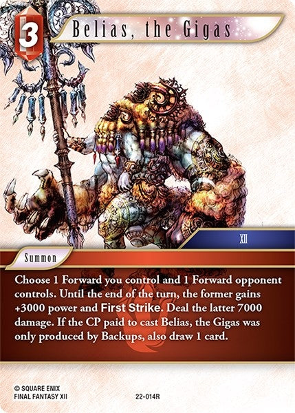 Image for Belias, the Gigas (Hidden Hope) (22-014R) - Final Fantasy TCG