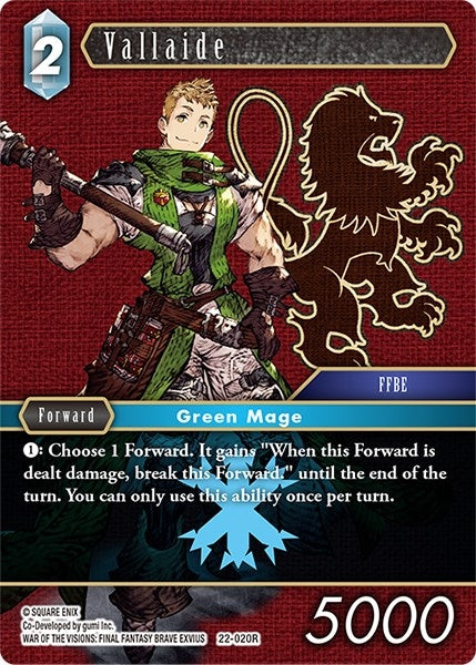 Image for Vallaide (Hidden Hope) (22-020R) - Final Fantasy TCG