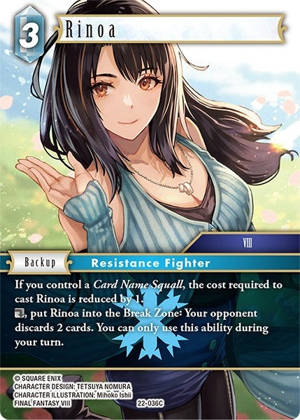 Image for Rinoa (Hidden Hope) (22-036C) - Final Fantasy TCG