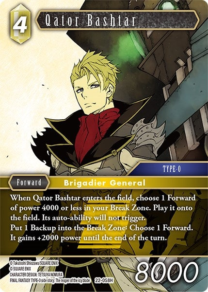Image for Qator Bashtar (Hidden Hope) (22-058H) - Final Fantasy TCG