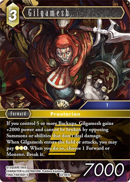 Image for Gilgamesh (Hidden Hope) (22-061L) - Final Fantasy TCG
