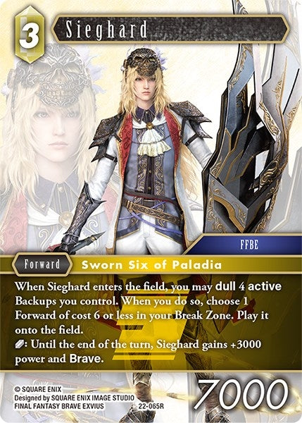 Image for Sieghard (Hidden Hope) (22-065R) - Final Fantasy TCG